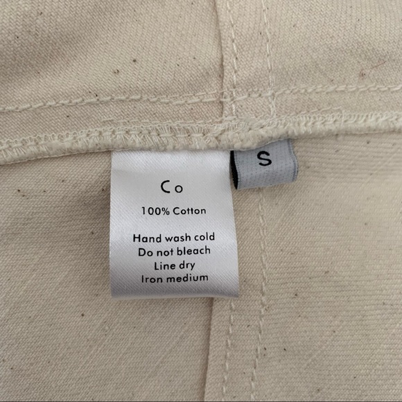 Co Brand Denim Avec Francois Girbaud Ivory A-Line Peplum Jacket Size Small - Picture 12 of 12